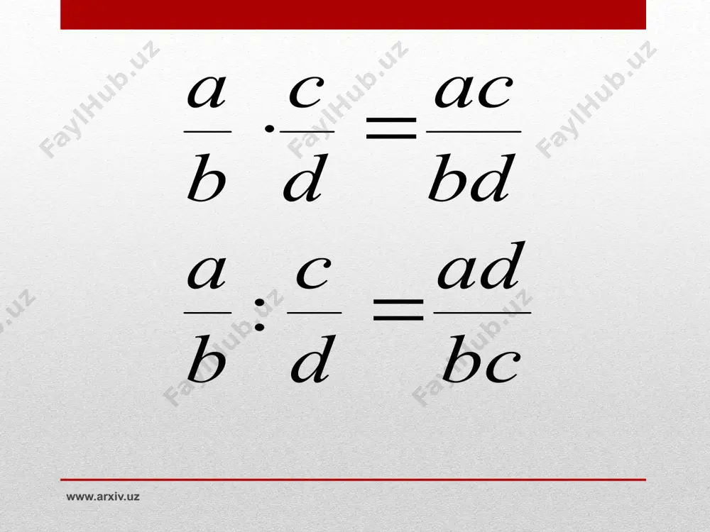 algebraik kasrlarni ko’paytirish va bo’lish - Page 3