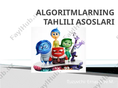 algoritmlarning tahlili asoslari — PPTX