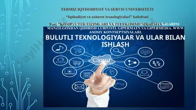 bulutli texnologiyalar — PPTX