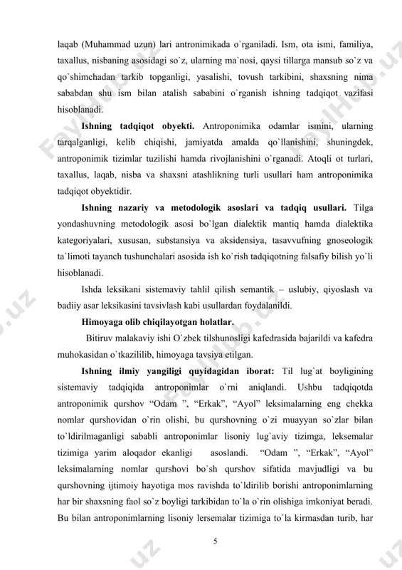il etadi. kirish barchamizga ayonki, inson qalbiga yo`l, avvalo, ta`lim-tarbiyadan boshlanadi . ta`lim-tarbiya masalasini esa ona tilida savod chiqarish, tilni hurmat qilish, adabiy tilda so`zlashish, so`zlashish madaniyati, chiroyli so`zlash (so`zamollik) kabi holatlar til fani bilan bog`laydi. zamonaviy axborot va kompyuter texnologiyalari, raqamli va keng formatli telekommunikatsiyalar, internetni nafaqat maktab, litsey, kollej va oliy o`quv yurtlariga, balki har bir oilaga joriy qilish harakatlari bugungi kunda tobora kuchayib bormoqda. aynan zamonaviy aloqa va axborot texnologiyalari tizimini keng ko`lamda rivojlantirish mamlakatimiz va jamiyatimizning taraqqiyot darajasini ko`rsatadigan mezonlardan biri bo`lib xizmat qiladi… hozirgi keskin raqobat sharoitida innovatsion texnologiyalar va ilm-fanni yanada rivojlantirish, iqtidorli yoshlarni ilmiy faoliyatga keng jalb etish, o`z ijodiy va intellektual salohiyatini ro`yobga chiqarishlari uchun ularga zarur shart-sharoitlar yaratish muhim ahamiyatga ega . dunyodagi yetakchi mamlakatlar tajribasiga tayangan holda, kadrlar tayyorlash va qayta tayyorlash milliy tizimining takomillashtirilishi axborot sohasidagi faoliyatning sifati va saviyasini oshirishga qaratilgan chora-tadbirlar tizimida ko`p jihatdan hal qiluvchi ahamiyatga …