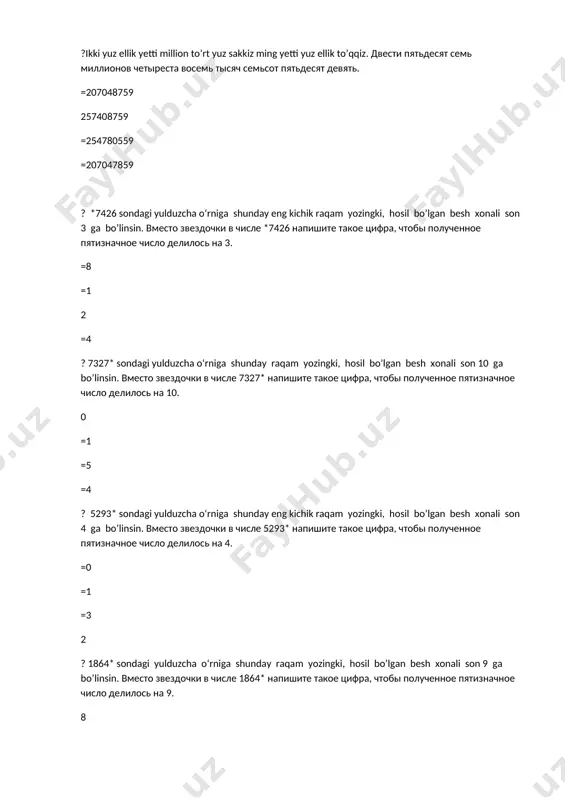soddalashtiring. упростить выражение: = = = ?tenglamani yeching..решите уравнение: =2 =3 4 =5 ?tenglamani yeching. решите уравнение: -2 = 4 = 5 = 3 ?tenglamani yeching. решите уравнение: =1 =2 4 =3 ?tenglamani yeching. решите уравнение: = , , = , = ?tenglamani yeching. решите уравнение: , = , = = ? tenglamani yeching. решите уравнение: = , = , , = ?tenglamani yeching. решите уравнение: , = = , = ? tenglamani yeching. решите уравнение: , = , = = ? tenglamani yeching. решите уравнение: = , , = = ? tenglamani yeching. решите уравнение: , = , = = ? tenglamani yeching. решите уравнение: = , = , = ?tenglamani yeching. решите уравнение: = , , = = ?tenglamani yeching. решите уравнение: =, = = yechimga ega emas/нет решений ?tenglamani yeching. решите уравнение: = , yechimga ega emas/нет решений = = ?tenglamalar sistemasini yeching. решите системы уравнений: = …