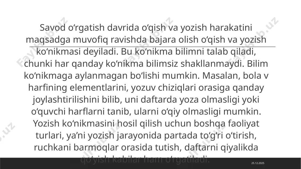 i. boshlang’ich ta’limda xalqaro baholash tajribasi: muammo, yechimlar, istiqbollari. 326-330-betlar. 5. nuradilova aselxan dilshodxo'ja qizi.o‘quvchilar nutqini to‘g‘ri shakllantirishda pedagogik tarbiyaning ahamiyati. 26.11.2024 image1.jpeg image2.png image3.png image4.jpeg image5.jpeg image6.png image7.jpeg