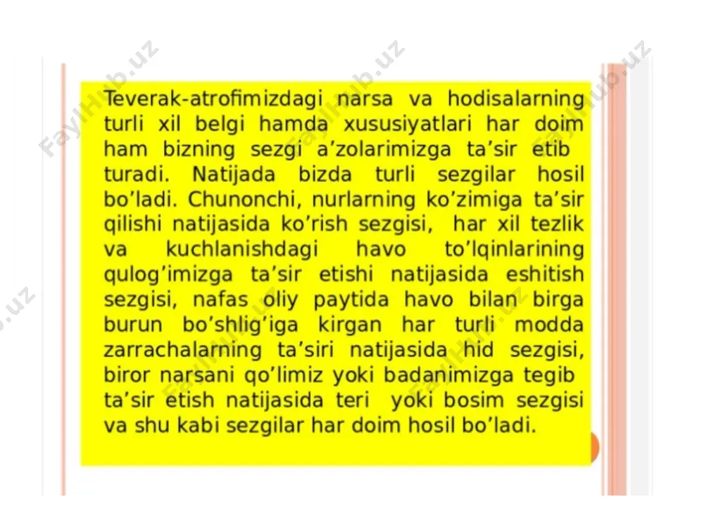 sezgilar va ularning turlari - Page 3