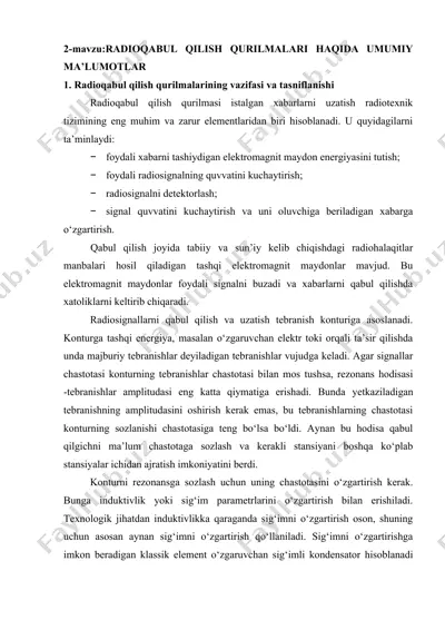 radioqabul qilish qurilmalari — DOCX