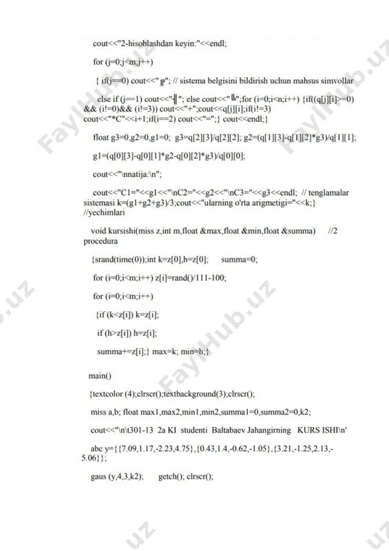 c++ tili muhitida algebraik tenglamalar yechimi - Page 4