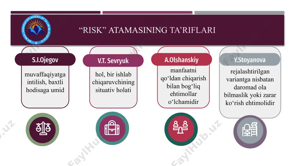 risk tushunchasi va uning turlari - Page 5