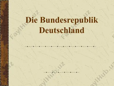 die bundesrepublik deutschland — PPT