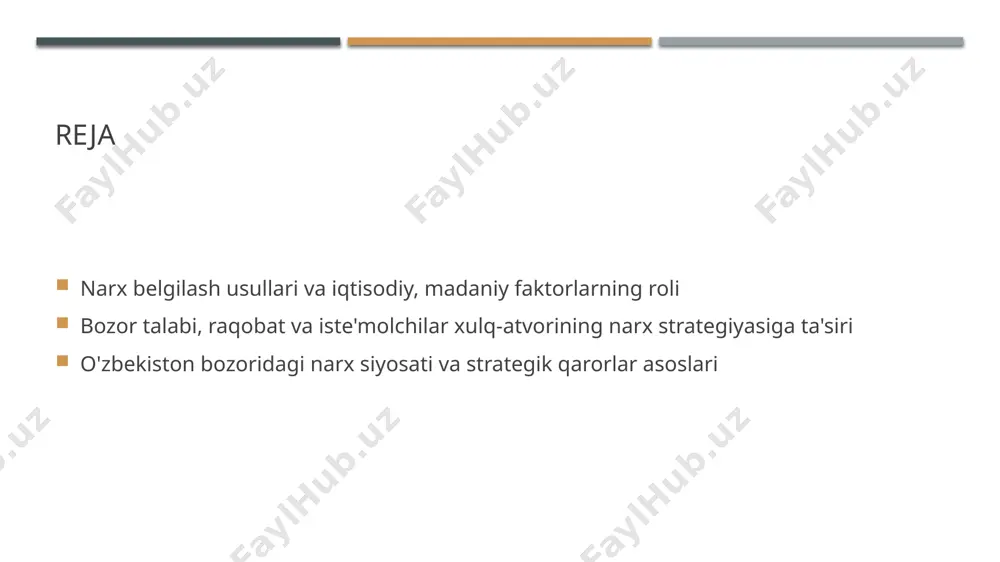 alan, o'zbekistonda mahalliy an'anaviy bozorlarda narxlar odatda ko'proq moslashuvchan bo'ladi. integratsiya usullari va amaliyotlar iqtisodiy va madaniy omillarni birlashtirish uchun, kompaniyalar bozor tahlilini va madaniy kontekstni hisobga olgan holda narx strategiyalarini ishlab chiqadilar, bu esa mijozlar ehtiyojlariga mos keladi. bozor talabining narx belgilashdagi o'rni va uning dinamikasi 1 bozor talabining ahamiyati bozor talabining narx belgilashdagi roli muhim bo‘lib, u mahsulot yoki xizmat uchun bo‘ladigan xaridorlar soni va ehtiyojlarni anglatadi. talab oshganda, narxlar ko‘tarilishi mumkin, aks holda narxlar pasayadi. 2 talabning dinamikasi talab o‘zgaruvchan bo‘lib, iqtisodiy sharoitlar, mavsumiy tendensiyalar va iste'molchilarning xulq-atvori bilan o‘zgaradi. bu narx strategiyalarini moslashtirish uchun muhimdir. 3 narx va talab o‘rtasidagi bog‘liqlik talab va narx o‘rtasidagi munosabat "tələb va taklif" qonuniga asoslanadi: talab ortganda narxlar oshadi, talab pasayganda narxlar tushadi, bu bozorni muvozanatda ushlab turadi. 4 bozor talabining dinamikasi bozor talabining o‘zgarishi iqtisodiy o‘sish, inflatsiya va raqobat sharoitlariga bog‘liq. o‘zbekistonda, masalan, iste'molchilar ehtiyojlari va moda tendensiyalari bilan …