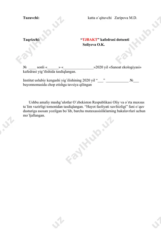 (kombinatsiyasi) ko`rinishida ifodalanadi. quyida xavf asosiy miqdor ko`rsatkichlarining qisqacha tavsiflari berilgan. 1. texnik qurilmalarning buzilib qolishi bilan boғliq xavf-xatarlarni tahlil qilishda texnik xavf ajratiladi. texnik xavf ko`rsatkichlari tegishli ishonchlilik nazariyasi usullari yordamida aniqlanadi. 2. xavf-xatarlarning eng ko`p ishlatiladigan tavsiflaridan biri individual xavf hisoblanadi. individual xavf — o`rganilayotgan xavf-xatar omillari ta`siri natijasida alohida individuum (inson)ning shikastlanish chastotasi. umumiy holatda miqdor (son) jihatdan individual xavf muayyan vaqt mobaynida jabrlangan insonlar sonining xavf ostida bo`lganlarning umumiy soniga nisbati bilan ifodalanadi. ob`ekt atrofidagi hudud bo`ylab xavfning taqsimlanishini hisoblash («xavfni xaritalash»)da individual xavf potentsial hududiy xavf (quyiga qaralsin) va insonning xavfli omillar ta`siri hududida bo`lishi ehtimoli bilan aniqlanadi. individual xavf ko`pincha individuumning malakasi va uning xavfli vaziyatda xatti-harakatlarga tayyorligi va himoyalanganligi bilan belgilanadi. individual xavf, odatda, har bir kishi uchun emas, balki turli xavfli hududlarda taxminan bir xil vaqt mobaynida bo`ladigan va bir xil himoya vositalaridan foydalanadigan kishilar guruhi uchun aniqlanishi lozim. individual xavfni ob`ekt …