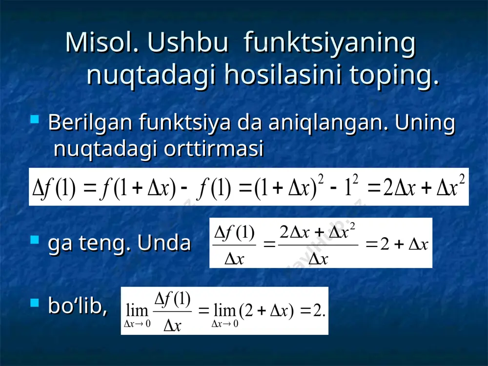 funksiya hosilasi - Page 5