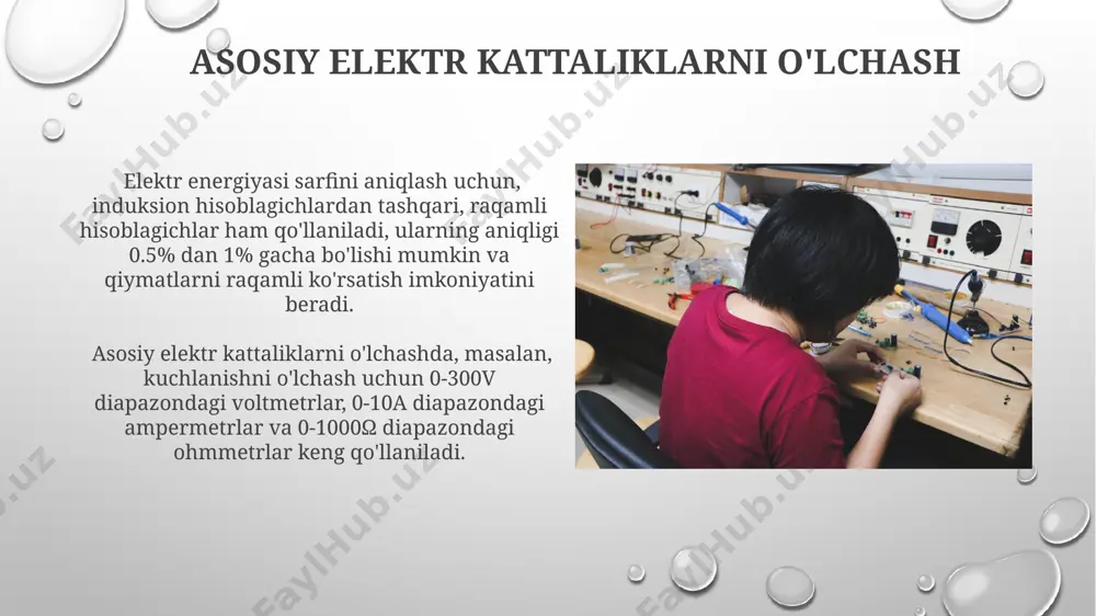 elektr o'lchov asboblarini sistemalarini aniqlashni o'rganish - Page 3