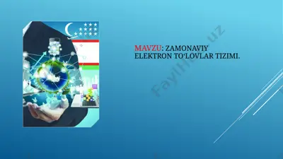 elektron to'lov tizimlari — PPTX
