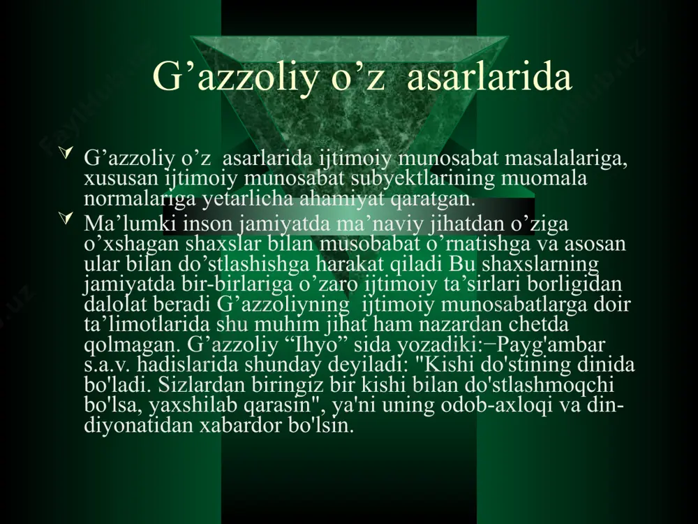 imom g’azzoliyning muhabbatga oid qarashlari - Page 3