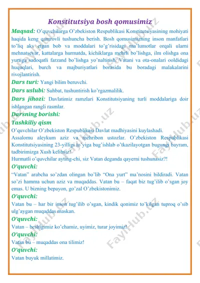 konstitutsiya bosh qomusimiz — DOCX