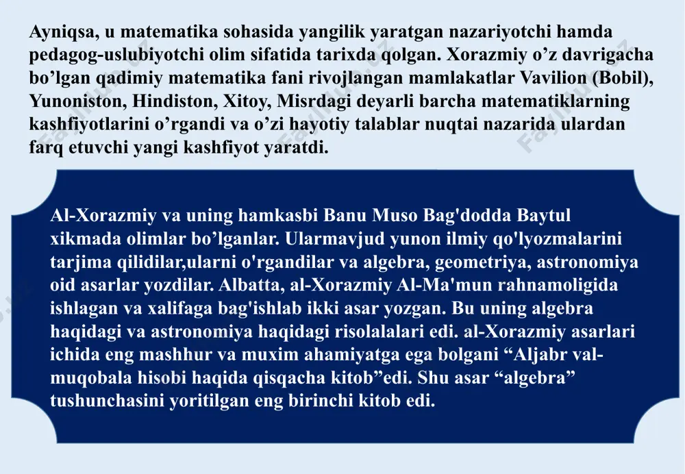 a forobiy 70 dan oshiq tilni bilganligi haqida gapiriladi. abu nasr forobiy qomusiy olim hisoblanadi. tadqiqotchilar uning 160 dan ortiq ilmiy asarlar yaratganligini qayd etadilar. falsafa, musiqa, filologiya va boshqa tabiiy, ilmiy bilimlarning turli sohalarida asarlar yaratgan. demak, forobiy inson baxt – saodatga erishuvi uchun ularni baxtli – saodatli qila oladigan jamoa rahbari bo’lishi kerak deydi. u fozil shaharni boshqaradigan hokim tabiatdan: 1 – sog’ – salomat bo’lib, o’z vazifasini bajarishda hech qanday qiyinchilik sezmaligi; 2 – tabiati nozik, farosatli; 3 – xotirasi mustahkam, 4 – zehni o’tkir, 5 – o’z fikrini tushuntira oladigan notiq, 6 – bilim-ma’rifatga havasli, 7 – taom yeyishda, ichimlikda, ayollarga yaqinlik qilishda ochofat emas, aksincha, o’zini tiya oladiga bo’lishi (qimor yoki boshqa o’yinlardan) zavq, huzur olishdan uzoq bo’lishi, 8 - haq va haqiqatni, odil va haqgo’y odamlarni sevadigan, yolg’onni va yelg’onchilarni yomon ko’radigan, 9 – o’z qadrini biluvchi va oriyatli bo’lishi, 10 – mol dunyo …