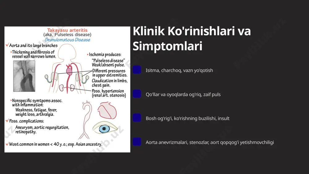 tizimli vaskulitlar: nospesifik aortaarteriit (takayasu arteriti) - Page 3