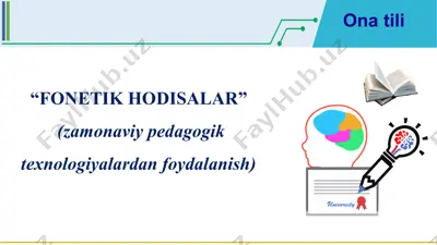 fonetik hodisalar — PPTX