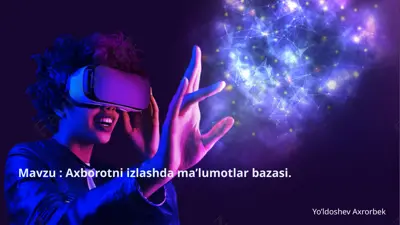 ma'lumotlar bazasi haqida — PPTX