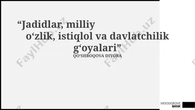 jadidlar, milliy o‘zlik, istiqlol va davlatchilik g‘oyalari — PPTX