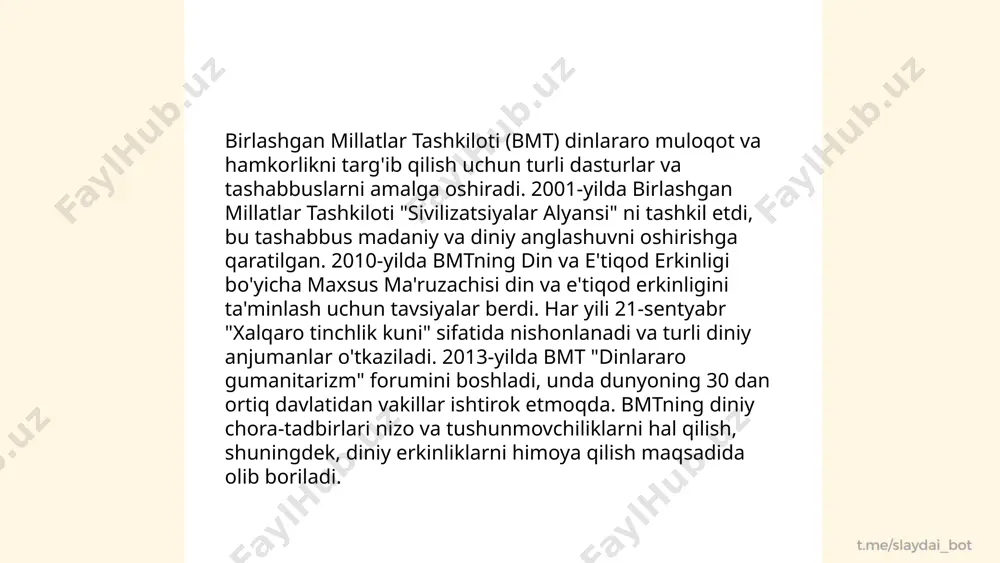 xalqaro diniy tashkilotlar tarixi - Page 4