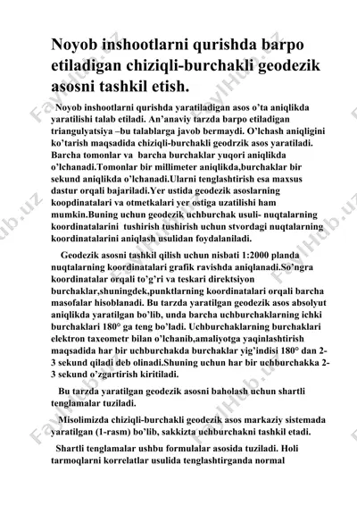 geodezik asos tuzish — DOCX