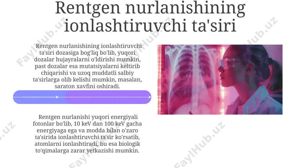 rentgen nurlanishining biofizik xususiyatlari - Page 4