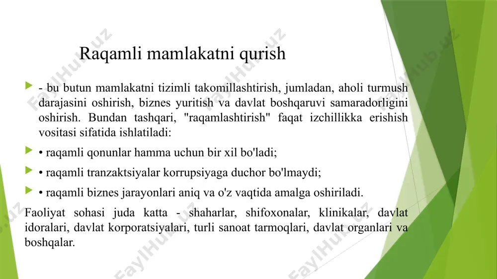 22,4 trillion yuanni tashkil etib, yaimning 30,1 foizini tashkil etadi; raqamli iqtisodiyotning 16,6% ga o‘sish sur’ati xitoyni dunyodagi eng yaxshi mavqega olib chiqdi. xitoy kompaniyalari butun dunyo bo‘ylab 262 ta unicorn (startaplar, ro‘yxatga olingan yoki ro‘yxatga olinmagan, bahosi 1 milliard aqsh dollaridan ortiq)larning uchdan bir qismini tashkil etdi. elektron tijoratda xitoy taxminan o‘n yil oldin dunyo miqyosidagi operatsiyalar qiymatining 1 foizidan kamini tashkil qilgan; bu ulush hozirda 40% dan oshdi. mckinsey & company ma’lumotlariga ko‘ra, xitoyning elektron tijorat operatsiyalarining hozirgi qiymati buyuk britaniya, aqsh, yaponiya, fransiya va germaniya birlashtirganidan kattaroq deb taxmin qilinmoqda. 2023 yildan 10 oyda yilgacha xitoyning venchur kapital qo‘yilmalari 34,6 milliard aqsh dollarini tashkil etdi, ularning 75 foizi raqamli iqtisodiyotga (shu jumladan raqamli kompaniyalar va tegishli tarmoqlarga) yo‘naltirildi. xitoyning rivojlanayotgan raqamli iqtisodiyoti dunyoning diqqat markazida. 2017 yil iyul oyida tufts universiteti fletcher maktabi tomonidan e’lon qilingan digital evolution index (dei) 2017 dunyoning 60 mamlakatida raqamli iqtisodiy taraqqiyotni …