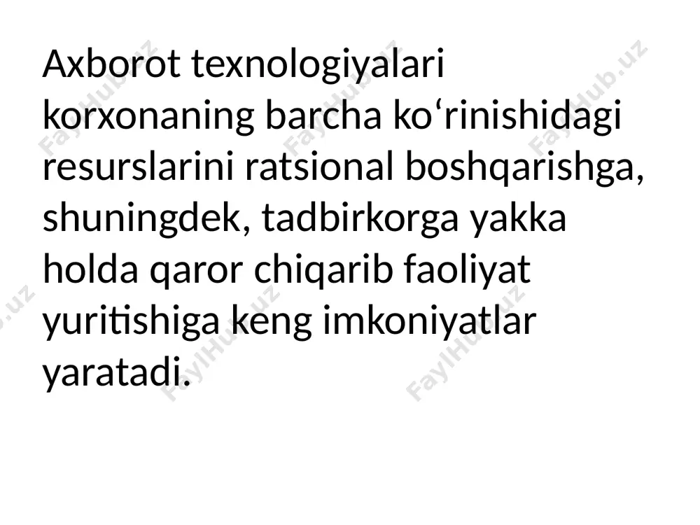 ‘zaro m unosabatlarni boshqarish (crm-tizimlar) crm-tizimlar (customer relationship management yoki mijozlar bilan munosabatlarni boshqarish) — bu, tashkilotlar uchun buyurtmachilar (mijozlar) bilan o‘zaro aloqa strategiyalarini, xususan, mijozlar to‘g‘risidagi axborotlar va ular bilan o‘zaro aloqa tarixini saqlash yo‘li bilan savdo darajasani oshirish, mijozlarga xizmat ko‘rsatish, marketingni optimallashtirish, biznes-jarayonlami o‘matish va yaxshilash hamda natijalami tahlil qilishni avtomatlashtirish uchun mo‘ljallangan amaliy dasturiy ta’minotdir. crm-tizimlar (customer relationship management yoki mijozlar bilan munosabatlarni boshqarish) — bu, tashkilotlar uchun buyurtmachilar (mijozlar) bilan o‘zaro aloqa strategiyalarini, xususan, mijozlar to‘g‘risidagi axborotlar va ular bilan o‘zaro aloqa tarixini saqlash yo‘li bilan savdo darajasani oshirish, mijozlarga xizmat ko‘rsatish, marketingni optimallashtirish, biznes-jarayonlami o‘matish va yaxshilash hamda natijalami tahlil qilishni avtomatlashtirish uchun mo‘ljallangan amaliy dasturiy ta’minotdir. crm-tizimlar - iste’molchilar bilan o‘zaro aloqalarni boshqarish uchun imkon bemvchi avtomatlashtirilgan tizimlar alohida guruhidir. crm-tizimlar tuzilishi maqsadli iste’molchilami yuzaga chiqarish, savdoni boshqarish, axborot almashinuvini optimallashtirish, mijozlar bilan munosabatlami yaxshi yolga qoyish va samaradorligini oshirish, mijoz talablarini aniqlash, …