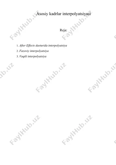 asosiy kadrlar interpolyatsiyasi — DOC