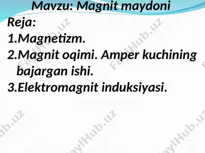 magnit maydoni — PPT