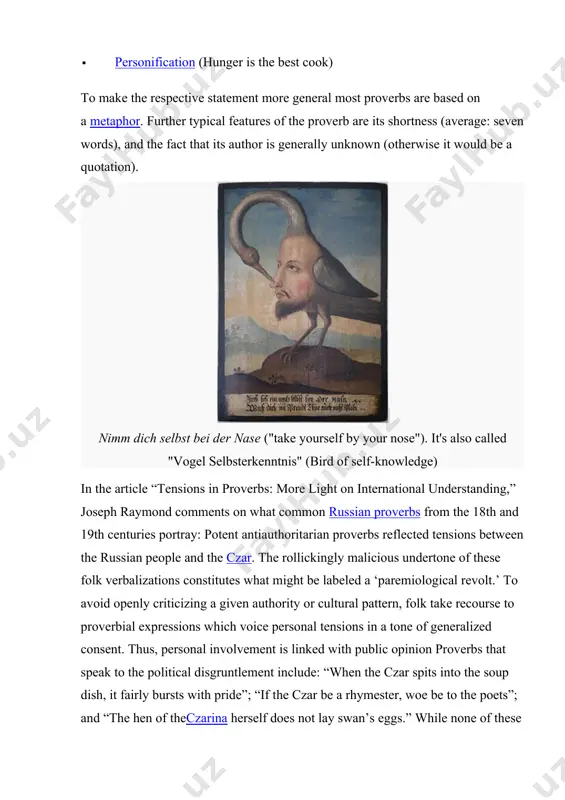 telligence, the differing mental processes in mental illness, cultural themes, etc. proverbs have also been incorporated into the strategies of social workers, teachers, preachers, and even politicians. (for the deliberate use of proverbs as a propaganda tool by nazis, see mieder 1982.) there are collections of sayings that offer instructions on how to play certain games, such as dominoes (borajo et al. 1990) and the oriental board game go (mitchell 2001). however, these are not prototypical proverbs in that their application is limited to one domain. one of the most important developments in the study of proverbs (as in folklore scholarship more generally) was the shift to more ethnographic appraoches in the 1960s. this approach attempted to explain proverb use in relation to the context of a speech event, rather than only in terms of the content and meaning of the proverb. another important development in scholarship on proverbs has …