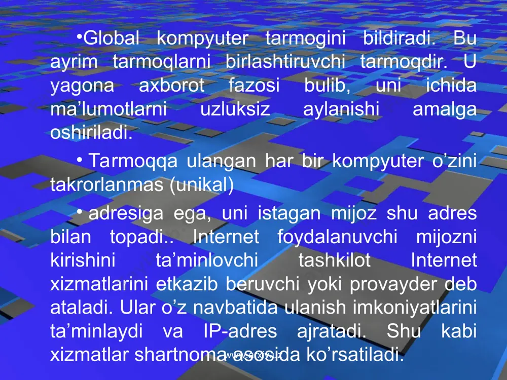 internet global xalqaro tarmoq sifatida - Page 4