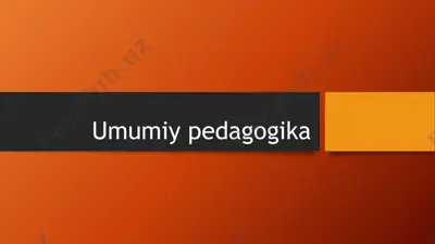 ta’lim mazmuni — PPTX