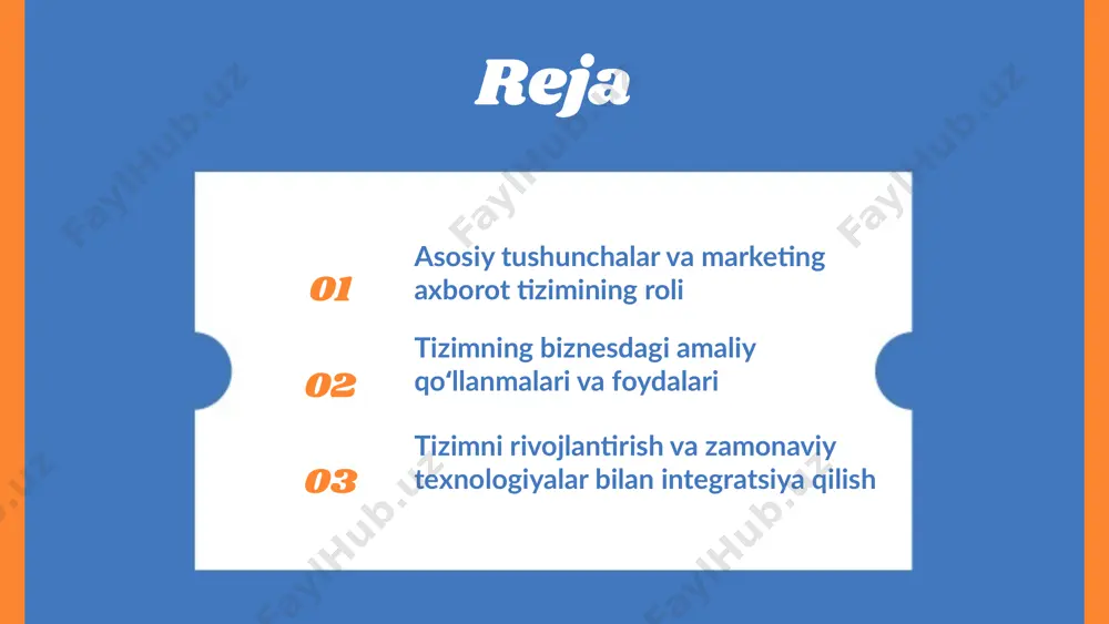 dalashtiradi. raqobatbardoshlikni oshirish uchun, axborot tizimi bozor tendentsiyalarini kuzatib borish va raqiblar faoliyatini tahlil qilishda yordam beradi. marketing kampaniyalarini boshqarishda, axborot tizimi yordamida maqsadli auditoriyani aniqlash, resurslarni optimal taqsimlash va natijalarni tahlil qilish imkoniyatlari kengayadi. axborot tizimining foydalari tezkor ma'lumot olish raqobatbardoshlikni oshirish samarali kampaniya boshqaruvi marketing axborot tizimining tuzilishi marketing axborot tizimining asosiy elementlari: ma'lumotlar bazasi, tahlil va qaror qabul qilish modullari, foydalanuvchi interfeysi va texnologik infratuzilma. bu elementlar ma'lumotlar yig'ish, saqlash, tahlil qilish va taqdim etish jarayonlarini ta'minlaydi. tizimning integratsiya imkoniyatlari esa boshqa korporativ tizimlar bilan hamkorlik qilish, avtomatlashtirish va real vaqtda ma'lumotlar bilan ishlashni o'z ichiga oladi. photo by freddie marriage on unsplash marketing axborot tizimining kelajagi raqamli texnologiyalar, jumladan sun'iy intellekt, katta ma'lumotlar va bulutli hisoblash marketing tizimlarini yanada samarali va moslashuvchan qiladi, real vaqt ma'lumotlarni tahlil qilish va prognoz qilish imkonini beradi. kelajakda mobil platformalar, sun'iy intellekt bilan integratsiya, yangi aloqa kanallari va ma'lumotlarni xavfsizligini …