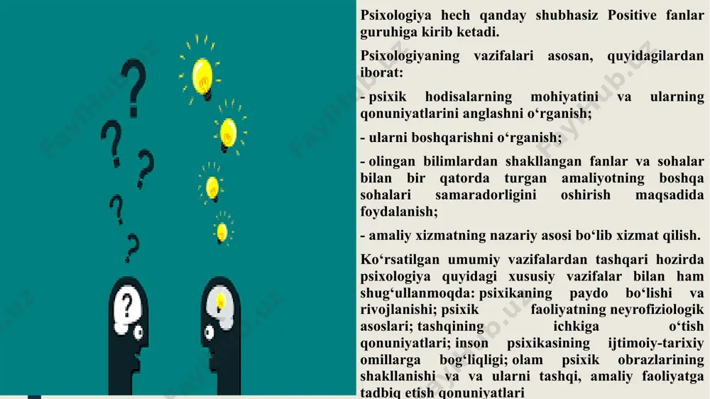 psixologiya fanining taraqqiyot tarixi - Page 5