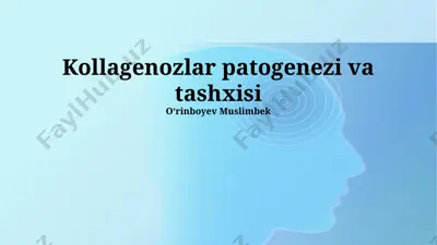 kollagenozlar patogenezi va tashxisi — PPTX