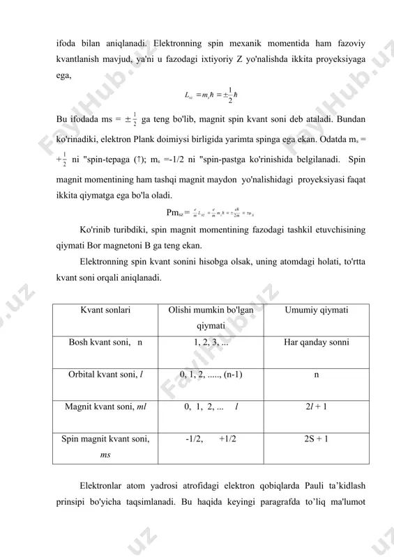 rug’likni kuchaytiradigan muhit hosil qilish mumkinligini va shu muhitda nur majburiy nurlanish hisobiga kuchaytirilishi g’oyasini olg’a surdi. 1953-yilda i.g.basov bilan a.m.proxorov- lar, aqsh dan ch.tauns bilan veberlar tomo- nidan santimetr to’lqin uzunligidagi elektro magnit to’lqinlarni kuchaytiradigan mole- kulyar generatorlar yasaldi, bu generatorlar lazerlar deb ataladi. 1960-yilda esa t. neyman tomonidan qattiq jismli, optik diapazonda (( = 6943 а( ) ishlaydigan optik generator yasaldi. bunday generatorlarni lazerlar deb ataladi. nurni kuchaytiradigan aktiv muhitning tipiga qarab lazerlar - qattiq jismli, gazli, yarim o'tkazgichli va suyuqlikli lazerlarga bo'linadi. yanada aniqroq aytganda lazerlarning turlarini sinflashda majburiy yig’ish (optik nakachka) usuli ham muhim rol o'ynaydi. majburiy yig’ish usullari-optik, issiqlik, kimyoviy, elektroionizatsion va boshqa usullardan iborat bo'ladi. bundan tashhari generatsiyalash turi uzluksiz yoki impulsli bo'lishi mumkin. lazerlar uchta asosiy qismdan iborat bo'ladi: 1) aktiv muhit - metastabil holatga ega bo'lgan modda. 2) majburiy yig’ish (optik nakachka) sistemasi - aktiv muhitda inversiyali joylashish holatini hosil qiladigan qurilmalar. …