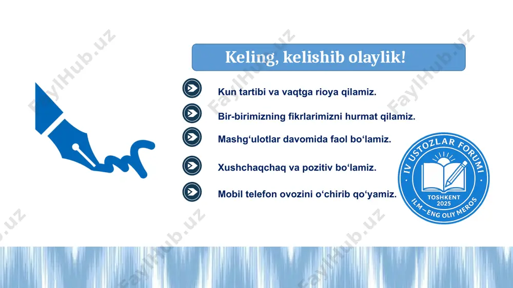 iagrammalar e2 ehtimollar nazariyasi e3 matematik fikrlash kompetensiyalari o‘quv maqsadi tavsifi kodi konkretlashtirish muayyan matematik mezonlarga javob berishini yoki javob bermasligini aniqlash uchun bir misol tanlash va tekshirish. mfk umumlashtirish bir xil matematik mezonlarga javob beradigan ko‘plab misollarni aniqlash orqali yashirin qonuniyatni aniqlash. mfu taxmin qilish matematik savollar yoki g‘oyalarni ilgari surish mft asoslash matematik g‘oya yoki yechimni asoslash yoki unga qarshi dalil keltirish orqali isbot taqdim etish. mfa ifodalash (tavsiflash) biror obyektning matematik xossalarini aniqlash va ifodalash. mfi guruhlash (tasniflash) obyektlarni ularning matematik xossalariga ko‘ra guruhlarga ajratish. mfg baholash matematik g‘oyalar, tasvirlar yoki yechimlarni solishtirib baholash, ularning afzalliklari va kamchiliklarini aniqlash. mfb yaratish (takomillashtirish) matematik g‘oyalar yoki tasvirlarni yanada samarali yondashuv yoki yechimga erishish uchun takomillashtirish. mfy metakognitiv kompetensiyalar o‘quv maqsadi tavsifi kodi muammoni yechish muammoni aniqlash, tahlil qilish, reja tuzish, turli yechimlarni o‘ylab ko‘rish va eng maqbulini tanlab, uni amalda sinab ko‘rish hamda takomillashtirish my fikr (mulohaza) yuritish …