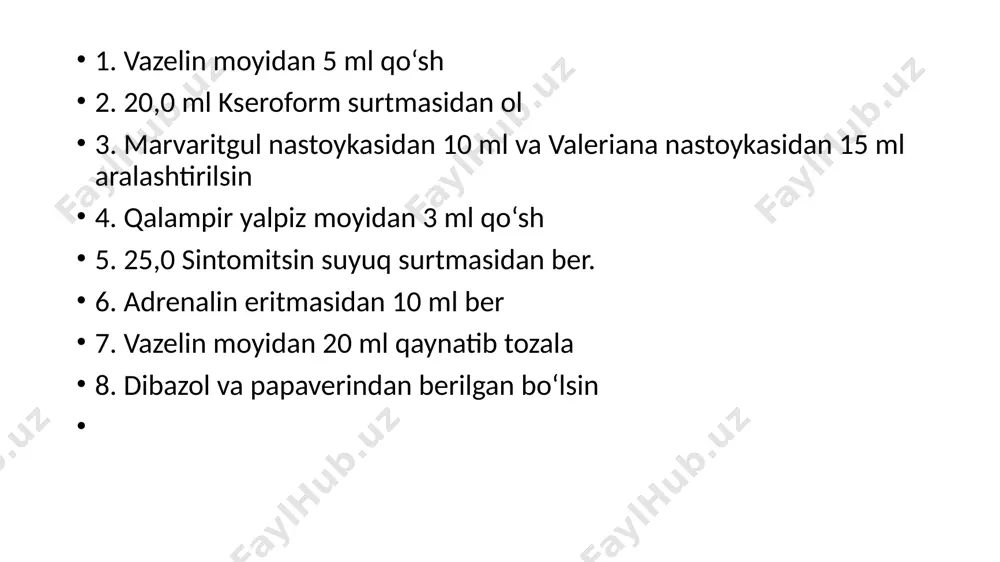 um vaginalium et solutionum praescribuntur. oleum amygdalarum et oleum persicorum ad praeparationem solutionum injectabilium adhibentur. non nulla olea pinguia exempli causa oleum ricini, oleum jecoris per se adhibentur. /docprops/thumbnail.jpeg