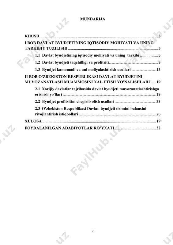 ishi mavzusining dolzarbligi. mavzuni dolzarbligi shundaki davlat uchun hokimiyati organlari ixtiyoriga tushadigan va ushbu davlatning xarajatlariga ta’sir qiladigan daromadlarni rejalashtirish kerak. davlat byudjeti mamlakat moliya tizimining asosiy tarkibiy qismidir. davlat budjeti davlatning funktsiyalari va faoliyatini moliyalashtirishning asosiy manbayi bo‘lib, mamlakatda sodir bo‘layotgan iqtisodiy jarayonlarni tartibga soluvchi bo‘lib xizmat qiladi. davlat byudjeti milliy iqtisodiyot faoliyatining asosiy manbayi bo‘lib, u ancha murakkab va ko‘p narsalarni o‘z ichiga oladi. byudjet munosabatlari juda xilma-xilligi bilan ajralib turadi, chunki ular taqsimlash jarayonining turli yo'nalishlarini (iqtisodiyot tarmoqlari, jamoat faoliyati sohalari, xalq xo'jaligi tarmoqlari, mamlakat hududlari o'rtasida) va boshqaruvning barcha darajalarini qamrab oladi. dunyoda markaz va hududlar o‘rtasidagi byudjet munosabatlarida muammo va qiyinchiliklar bo‘lmagan davlatni topish qiyin. va davlat qanchalik katta bo'lsa, markaz va hududlarning byudjet manfaatlarini muvozanatlash vazifasi shunchalik dolzarb bo'ladi. hukumat byudjetni boshqarish tizimini takomillashtirish bo'yicha jadal ish olib bormoqda. va bu tizim o'z ishini hozirdan boshlashi kerak, chunki har qanday byudjetning xarajatlari soliq to'lovchilar …