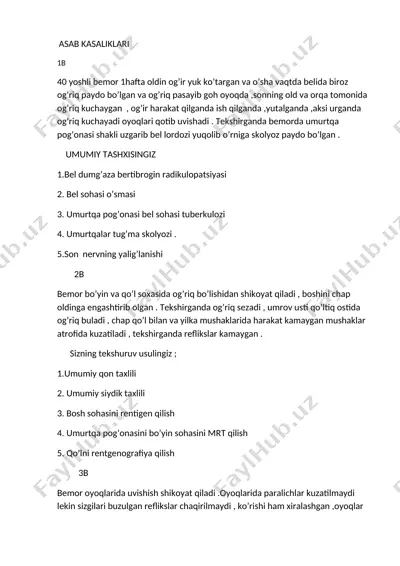 asab kasaliklari — DOCX