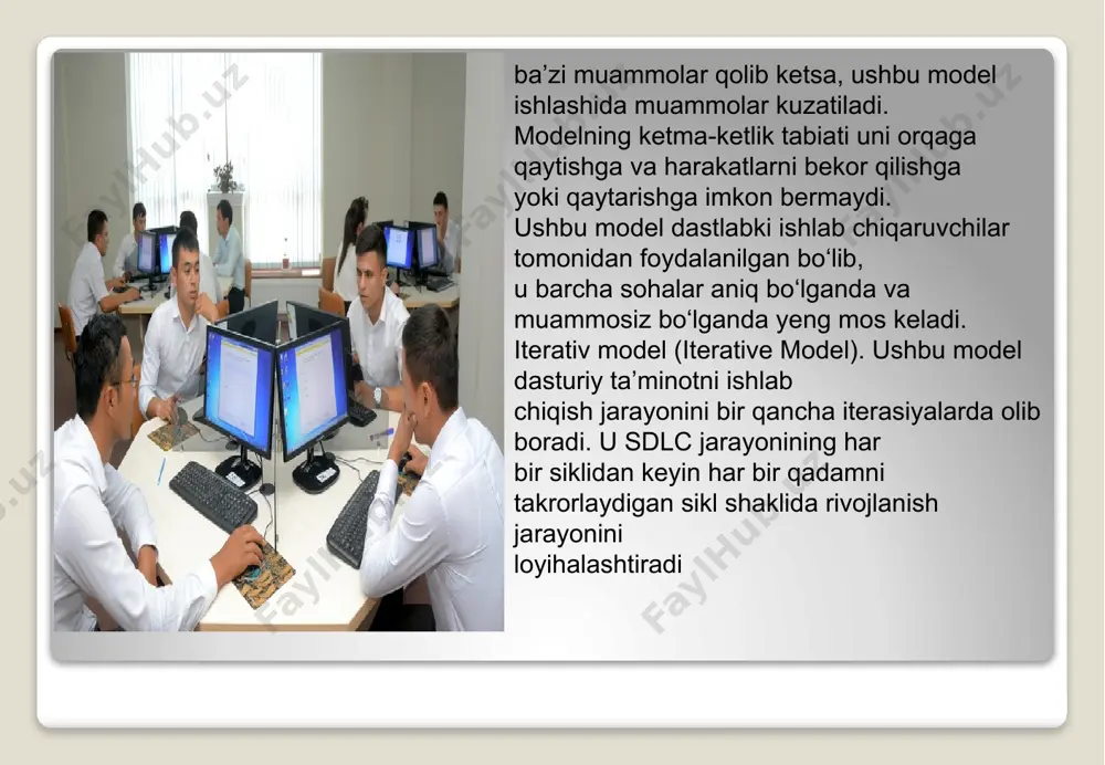 dan keyin har bir qadamni takrorlaydigan sikl shaklida rivojlanish jarayonini loyihalashtiradi image2.png image3.png image4.png image5.png image6.png