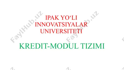 kredit-modul tizimi — PPTX