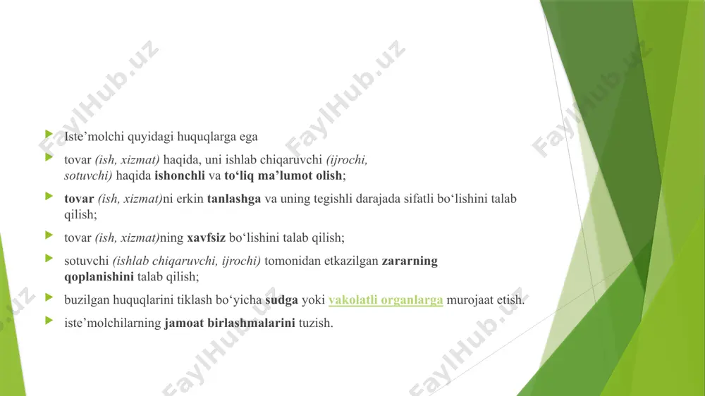 iste’molchilar huquqlarini himoq qilish - Page 5