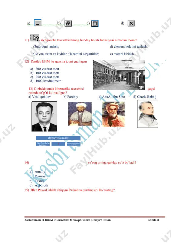 8-sinflar uchun informatika fanidan pisa test - Page 3
