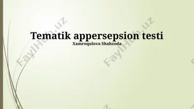 tematik appersepsion testi — PPTX