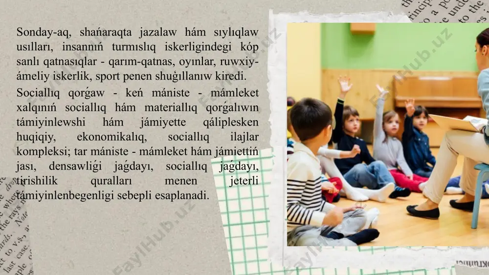 wxiy turmısınıń sırtqı tárepin kórsetedi hám basqalar menen múnásibette (shańaraq, miynet jámááti, túrli máresimler) kórinedi. ádep-ikramlılıq tiykarında ádep-ikramlılıqtıń ayırım principleri hám normaları, sonday-aq, maqsetke muwapıqlıq hám gózzallıq (estetika) talapları jatadı. ádep adamnıń jámáát arasında ózin qalay tutıwı, adamlar menen qalay múnásibette bolıwı, óz turmısın, bos waqtın qalay shólkemlestiriwi, insan sirtqı kórinisi qanday bolıwı kerek ekenligine tiyisli qaǵıydalardı (misalı, uyat-qániybet, kishipeyillik, ádeplilik, tazalıq sıyaqlılar) óz ishine aladı. insannıń diniy isenimi onıń ádepli bolıp kamalǵa keliwine nátiyjeli tásir kórsetedi.ádep-ikramlılıq tálim-tárbiya, ámeliy tájiriybe procesinde qáliplesedi. ádep-ikramlılıq - adamlardıń bir-birine, shańaraqqa, jámiyetke bolǵan qatnaslarında kórinetuǵin háreketleri, minez-qulqları, ádep-ikramlılıqları jıyındısı. huqiqtan parıqlı túrde, ádep-ikramlılıq talapların orınlaw-orınlamaw ruwxiy tásir kórsetiw formaları (jámiechilik tárepinen baha beriw, islengen islerdi maqullaw yaki qaralaw) menen belgilenedi. ádep-ikramlıqtı etika páni úyrenedi. insaniyat rawajlanıwında ádep-ikramlılıq áhmiyetli orin tutadi. shiǵistiń ullı oyshılları insannıń ádep-ikramlı jetilisiwi, onı hár tárepleme rawajlandırıw, ruwxıy kelbetin qáliplestiriw jámiyet rawajlanıwınıń áhmiyetli faktorlarınan biri, dep qaragan. insan ádep-ikramlılıq, ulıwma ruwxiy …