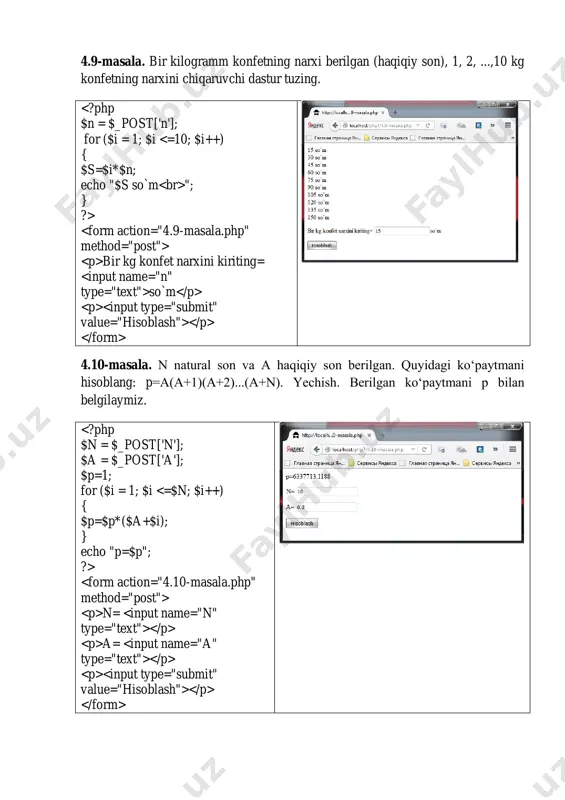 php da for takrorlash operatori tadqiqi - Page 5