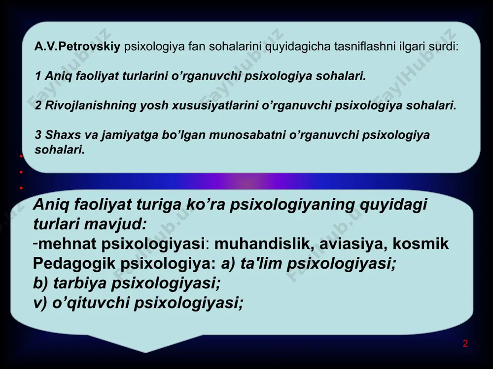 tiyojlari va vazifalari, tarbiya va shaxsni shakllantirish maqsadlari bilan belgilanadi. faqat 20- asrning oxirida psixologik xizmat intensiv rivojlana boshladi, bir qancha sabablar, motivatorlar uni hayotga olib keldi. psixologik xizmat aqshda 1800 yillardan boshlab rivojlana boshladi.aqshning amaliyotchi psixologlari o’z-o’zini tarbiyalash muammosini o’rgangan eksperemental psixologlar edilar. amerika maktablarida aqliy taraqqiyot koeffitsentini aniqlash keng tarqalib, keyinchalik “gaydens” xizmatining rivojlanishiga olib keladi. frantsuz maktab psixologiyasining otasi al’fred bine bo’lib, u bu sohada 1894 yildan boshlab ish boshlagan. 1905 yilda fransiya ta’lim vazirligi binega umumiy dastur bo’yicha o’qiy olmaydigan bolalarni tekshirish muammosi bilan murojaat qiladi va shu aqliy taraqqiyotda orqada qolgan bolalarni ajratadigan bine-simon testi yaratiladi. 1980 yilda frantsiyada maktab psixologik xizmati tashkil etiladi. 1970 yilda frantsiyada psixologik-pedagogik yordam guruhlari psixologik xizmatning asosiy turini tashkil etadi. bunday guruhlar maktab psixologiyasi bo’yicha bir mutaxassis, ta’lim psixologiyasi bo’yicha bir mutaxassis, psixomotor rivojlanishi bo’yicha bir mutaxassisni o’z ichiga oladi. bunday brigada 800-1000 o’quvchiga xizmat qiladi, bir maktabda joylashib, …