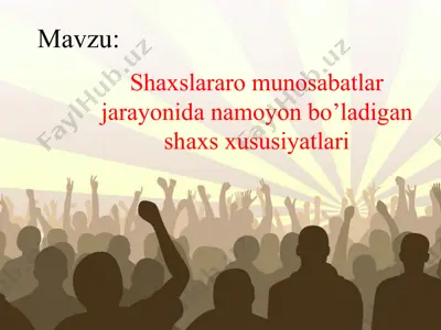 shaxs va uning egoizmi — PPTX